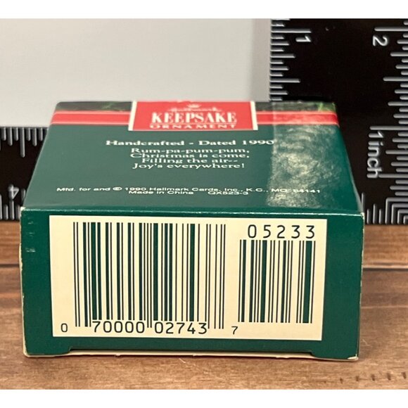 HANDCRAFTED 1990 HALLMARK KEEPSAKE ORNAMENT QX523-3 LITTLE DRUMMER BOY - Picture 3 of 6